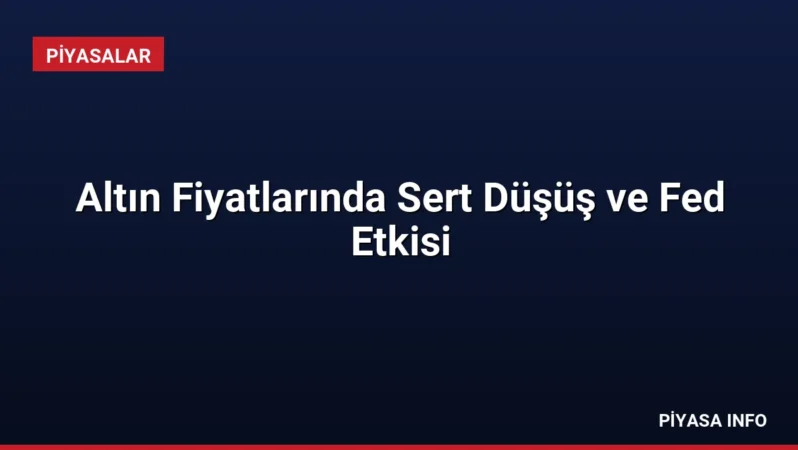Altın Fiyatlarında Sert Düşüş ve Fed Etkisi