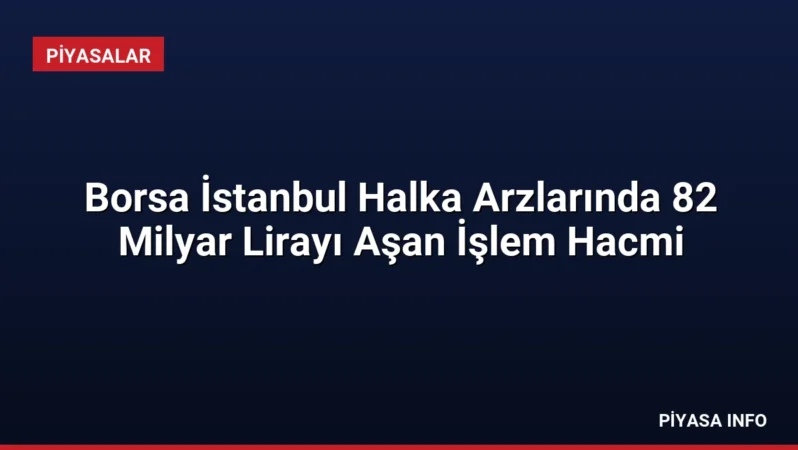 Borsa İstanbul Halka Arzlarında 82 Milyar Lirayı Aşan İşlem Hacmi