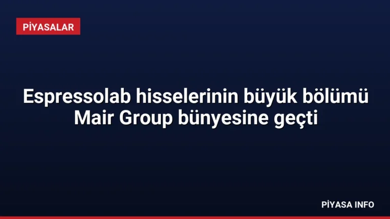 Espressolab hisselerinin büyük bölümü Mair Group bünyesine geçti
