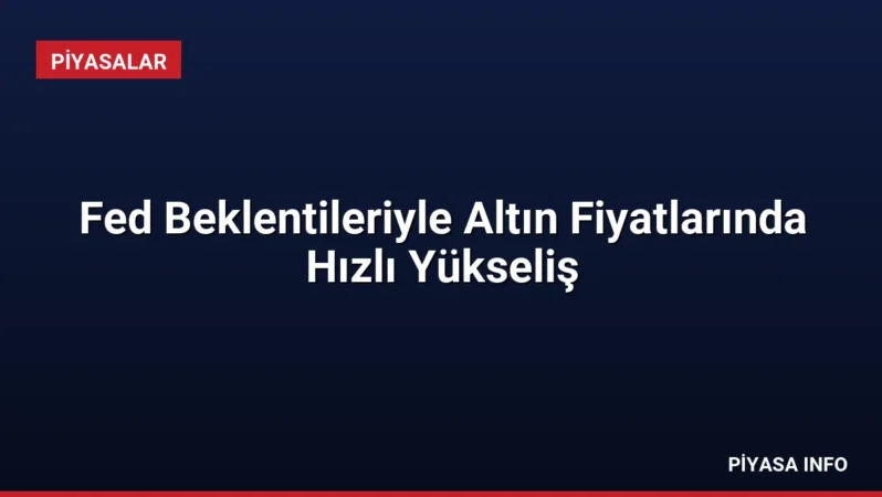 Fed Beklentileriyle Altın Fiyatlarında Hızlı Yükseliş