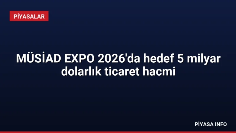 MÜSİAD EXPO 2026’da hedef 5 milyar dolarlık ticaret hacmi